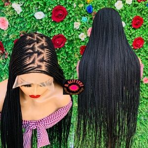 BRAIDED WIGS  ON  13*6  LACE  CLOSURE 42"